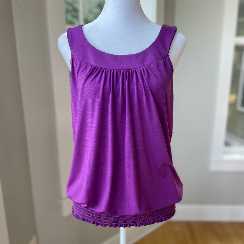 Vintage AGB Y2K Purple Loose Fit Open Back Tank Top Size Medium